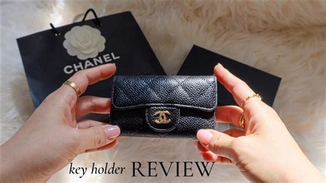 chanel o key holder|chanel classic key holder wallet.